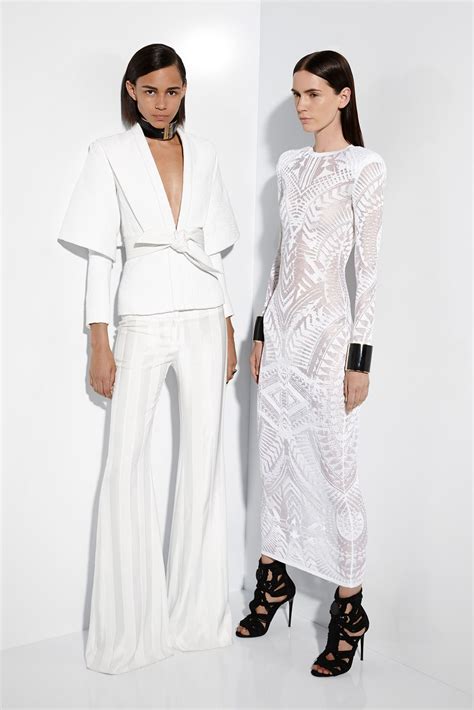 white balmain inspired dress
